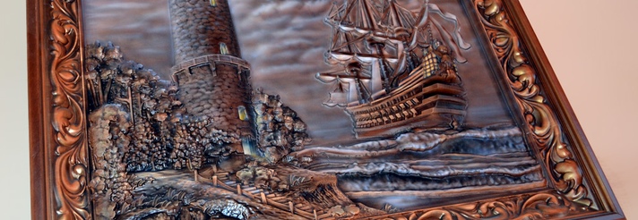 Картина Корабль у маяка