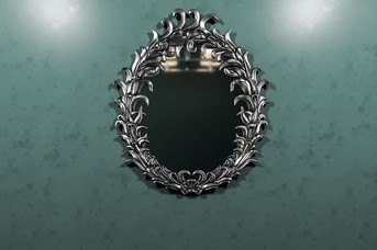 Рама для зеркала Лотус серебро