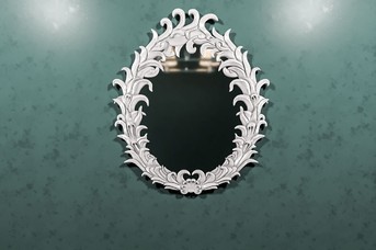 Рама для зеркала Лотус белая эмаль