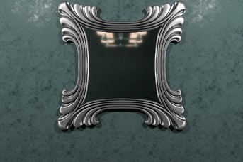 Рама для зеркала Феникс серебро