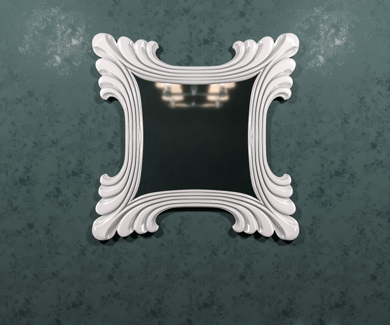 Рама для зеркала Феникс белая эмаль