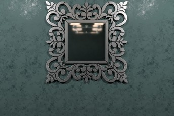 Рама для зеркала Ортензия серебро