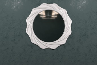 Рама для зеркала Органи белая эмаль