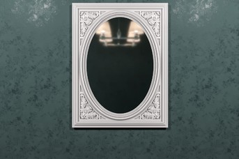 Рама для зеркала Венеция белая эмаль