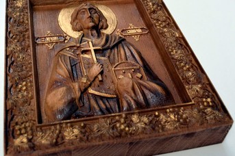 Икона Святой Мученик Валерий Севастийский вид слева