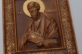 Икона Святой апостол Павел вид слева