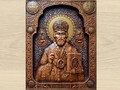 Икона Николай Чудотворец из массива дерева