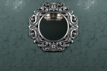 Рама для зеркала Флер серебро