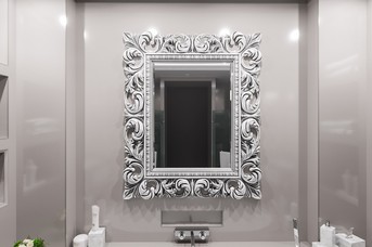 Рама для зеркала Виктори белая эмаль